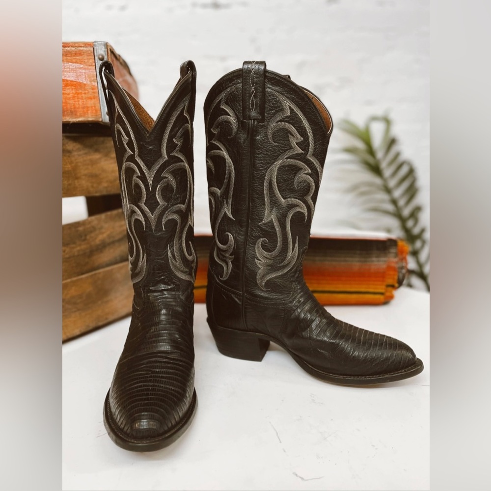 Vintage Tony Lama Lizard Boots - Size 9